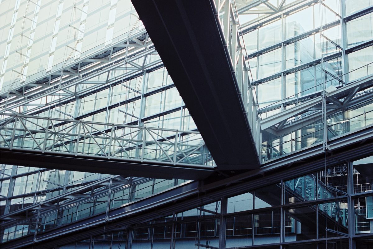 Building with Glass Windows