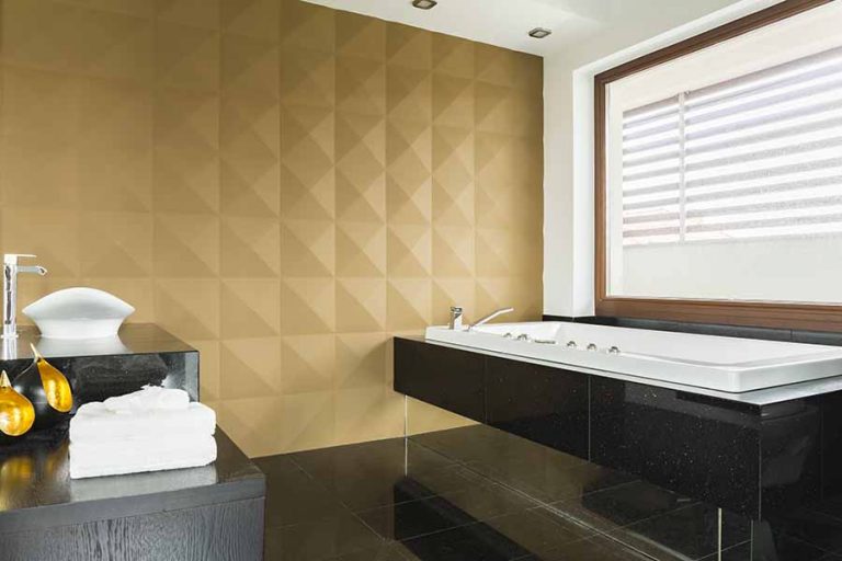 combi blinds giving privacy to luxury bathroom