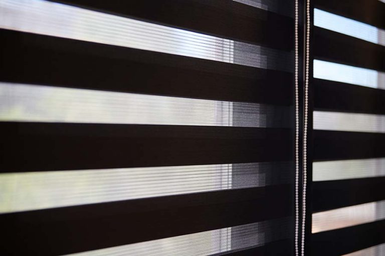 combi blinds set over office window